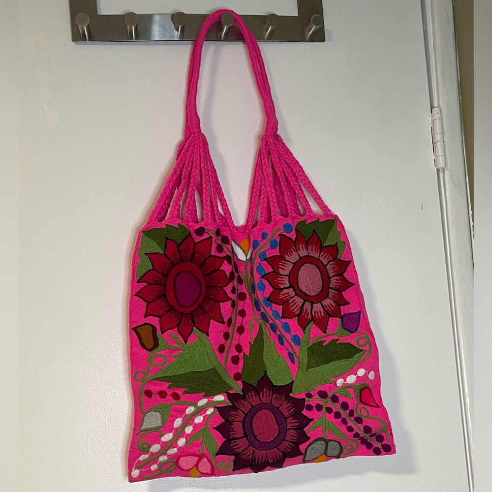 Tote Bag • Mexican Hand Embroidered •